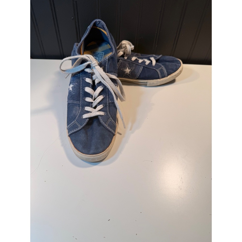 Converse One Star Navy Blue Canvas Low Top Sneakers Womens 8 M8D5DS2S00153